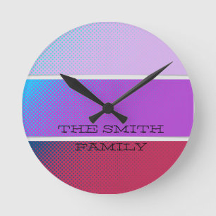 Horloge Ronde Un beau spectre de couleurs violettes