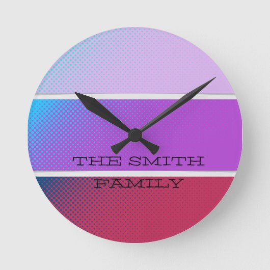 Horloge Ronde Un beau spectre de couleurs violettes (Recto)