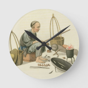 Horloge Ronde Un étameur ambulant, plaquent 37 "du costume de l