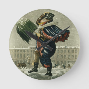 Horloge Ronde Un Joyeux Noël et une bonne année à Londres,