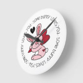 Horloge Ronde Un Lapin T'Aime (Angle)