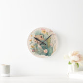 Horloge Ronde Un léopard derrière la coutume du buisson (Maison)