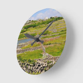 Horloge Ronde Un mur de pierre irlandais (Angle)