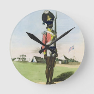 Horloge Ronde Un Naigue du bataillon de Bombay, plaquent 28 de