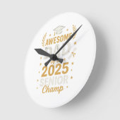 Horloge Ronde Un père génial d'un Senior 2025 | fête des pères c (Angle)