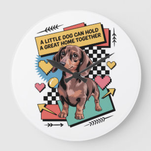 Horloge Ronde Un Petit Chien Peut Rassembler Une Grande Maison