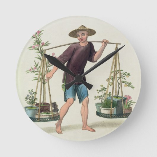 Horloge Ronde Un portier avec les arbres fruitiers et les (Recto)