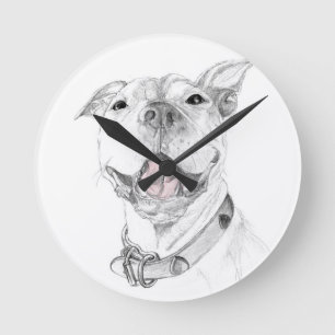 Horloge Ronde Un sourire de Pit Bull