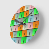 Horloge Ronde Un tas de paniers (Angle)