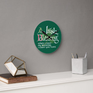 Horloge Ronde Une bénédiction irlandaise
