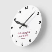 Horloge Ronde Une bibliothèque implique un acte de foi (Angle)