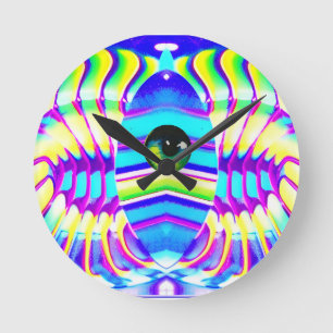 Horloge Ronde Une étoile à un oeil Bête Ken Gage Art psychédéliq