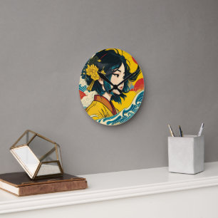 Horloge Ronde Une Fille Vietnamienne en Pleine Fleur