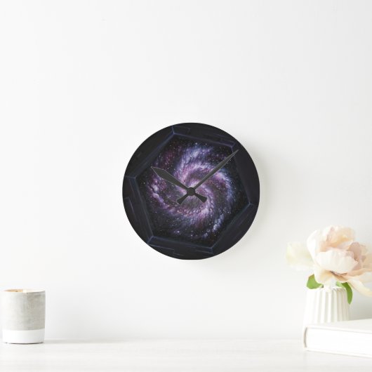 Horloge Ronde Une galaxie vue par le télescope spatial James web (Maison)