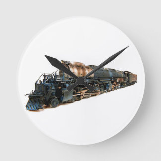 Horloge Ronde Une grande locomotive à vapeur de garçon