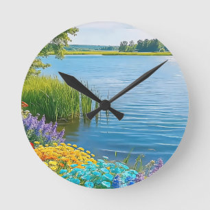 Horloge Ronde Une mélodie rafraîchissante 031