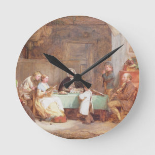 Horloge Ronde Une soirée musicale (huile sur la toile) 2