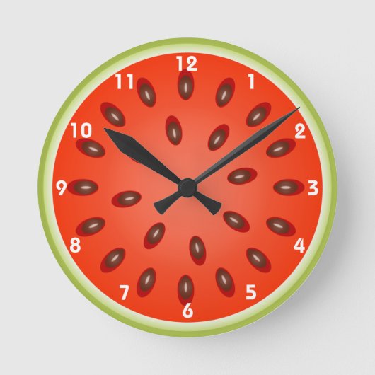 Horloge Ronde Une tranche de pastèque rouge (Recto)