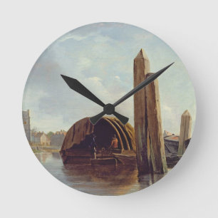 Horloge Ronde Une vue de Lambeth (huile sur le panneau)