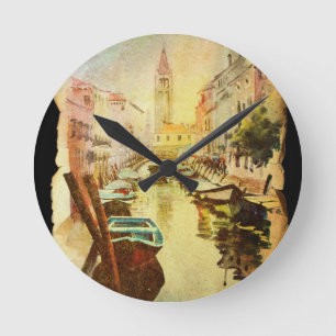 Horloge Ronde Une vue du canal avec des bateaux et des bâtiment