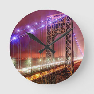 Horloge Ronde Une vue venteuse et pluvieuse de soirée de fort