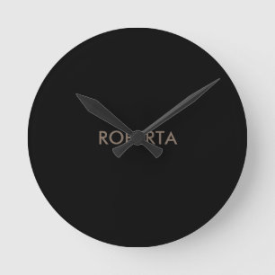 Horloge Ronde Unique moderne Black Grey Ajouter son propre nom