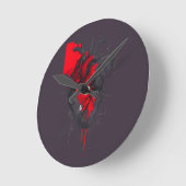 Horloge Ronde Unique Red Splatter Human Heart Wall Clock (Angle)