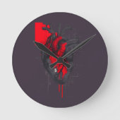 Horloge Ronde Unique Red Splatter Human Heart Wall Clock (Recto)