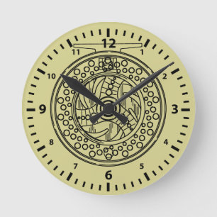 Horloge Ronde Unique tourteau de pêche à la mouche Le mur du p