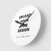 Horloge Ronde Upload Your Own Design Here | Custom Template (Angle)