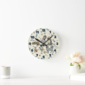Horloge Ronde Uptly Plaid (Maison)