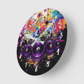 Horloge Ronde Urban Club Hip Hop DJ Dancing Dance Music (Angle)