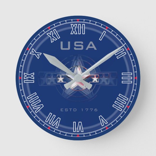 Horloge Ronde USA Estd 1776. Round Clock (Recto)
