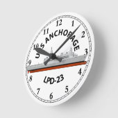 HORLOGE RONDE USS ANCHORAGE, LPD-23, SAN ANTONIO (Angle)