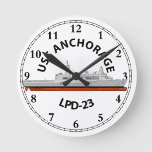 HORLOGE RONDE USS ANCHORAGE, LPD-23, SAN ANTONIO