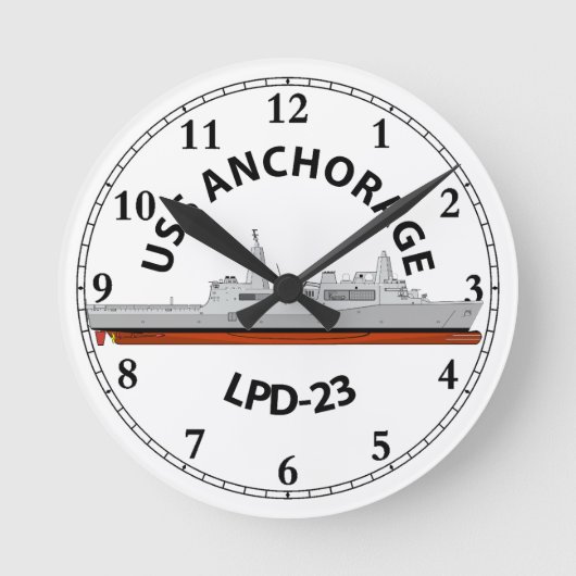 HORLOGE RONDE USS ANCHORAGE, LPD-23, SAN ANTONIO (Recto)