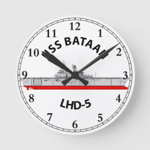 HORLOGE RONDE USS BATAAN - LHD-5 - WASP CLASS AMPHIBIOUS ASSAULT