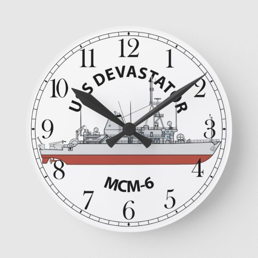 Horloge Ronde USS Devastator MCM-6 (Recto)