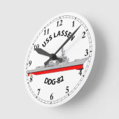 HORLOGE RONDE USS LASSEN - DDG-82 - ARLEIGH BURKE (Angle)