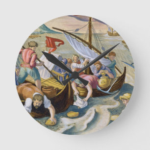 Horloge Ronde Utilisant des éponges pour rassembler le naphte d