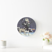 Horloge Ronde Vacances Borzoi Dame De Neige (Maison)