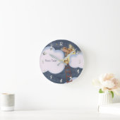 Horloge Ronde Vache à livre de contes de comptine sautant (Maison)