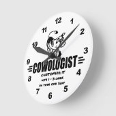 Horloge Ronde Vache customisée (Angle)