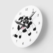 Horloge Ronde Vache de ferme (Angle)