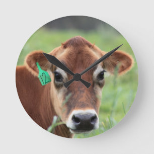 Horloge Ronde Vache du Jersey