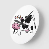 Horloge Ronde Vache laitière mignonne (Angle)
