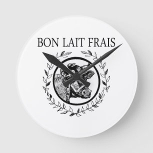 Horloge Ronde Vache laitière vintage