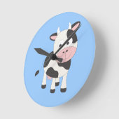 Horloge Ronde Vache mignonne (Angle)