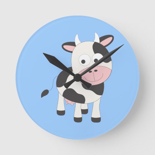 Horloge Ronde Vache mignonne (Recto)