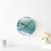 Horloge Ronde Vague de plage (Maison)